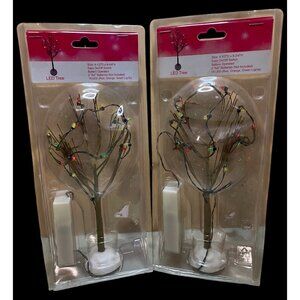 2 LED Trees 8" 18 Colored lights